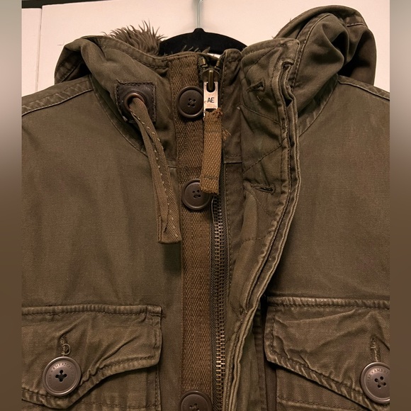 AMERICAN EAGLE Faux Fur Lined Men’s Jacket with Hood - Picture 3 of 7